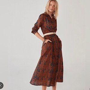 Maison Hotel Olivia Dress Tanzania print. Size L NWT | Boho Spanish Dress